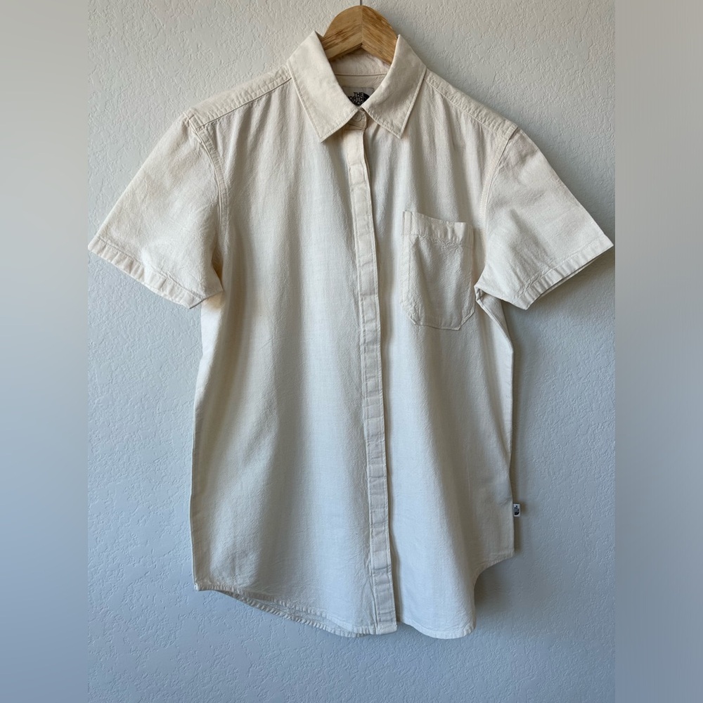 North Face Woven BF Button Up Shirt Raw Chambray XS